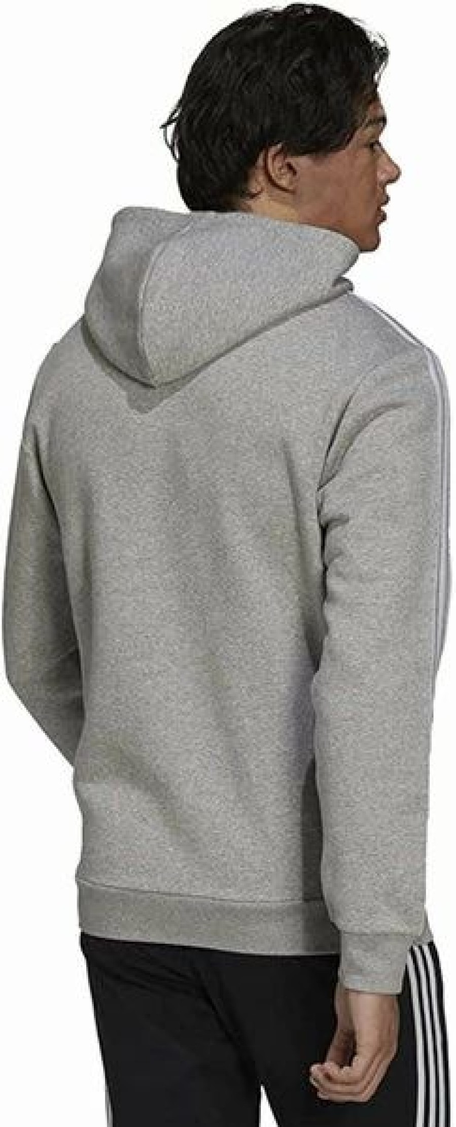 Mens Tops | * Men'S Adidas Medium Grey Heather 3-Stripes Hoodie S