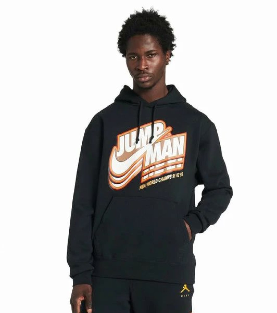 Mens Tops | * Men'S Jordan Black Core Pullover Hoodie S