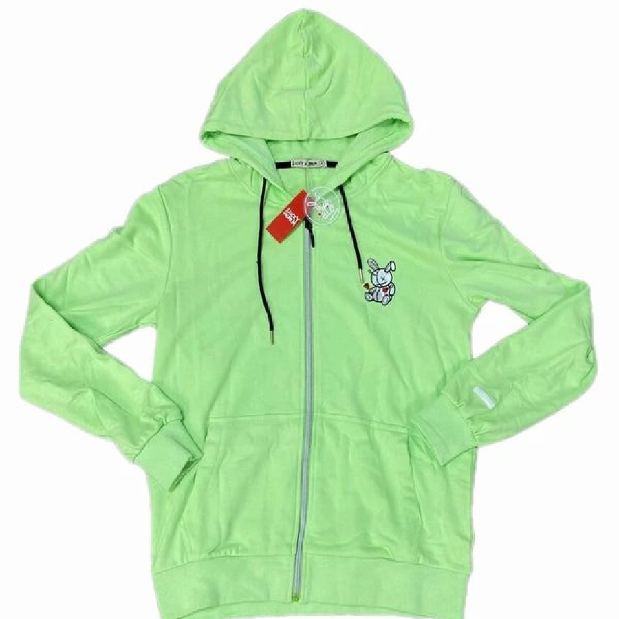 Mens Tops | * Men'S Bkys Pastel Lime Lucky Charm Zip Up Hoodie S