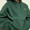 Outerwear | * Letter Graphic Green Fleece Lined Hoodie