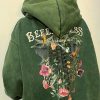 Outerwear | * Vintage Blooming Skull Fleece Lined Pullover Hoodie