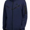 Mens Tops | * Men'S Nike Sportswear Midnight Navy/Black Tech Fleece Full-Zip Hoodie (Cu4489 410) S