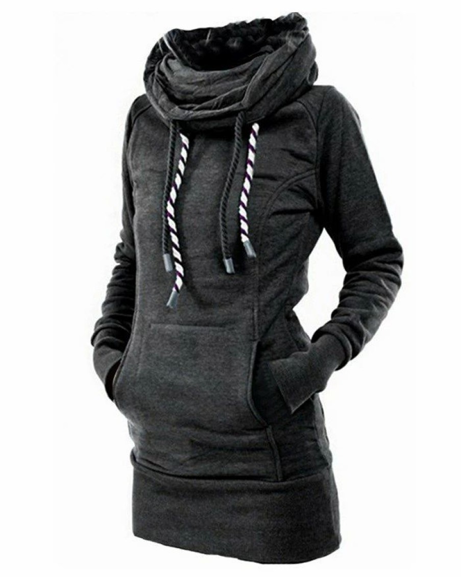 Outerwear | * Pocket Drawstring Pile Hoodie