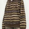 Outerwear | * Vintage Color Block Striped Zip Up Hoodie