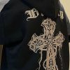 Outerwear | * Men'S Gothic Punk Letter Cross Graphic Hoodie