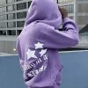 Outerwear | * Men'S Letter Star Graphic Zip Up Hoodie