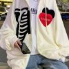 Outerwear | * Men'S Toweling Skull Heart Zip Up Hoodie