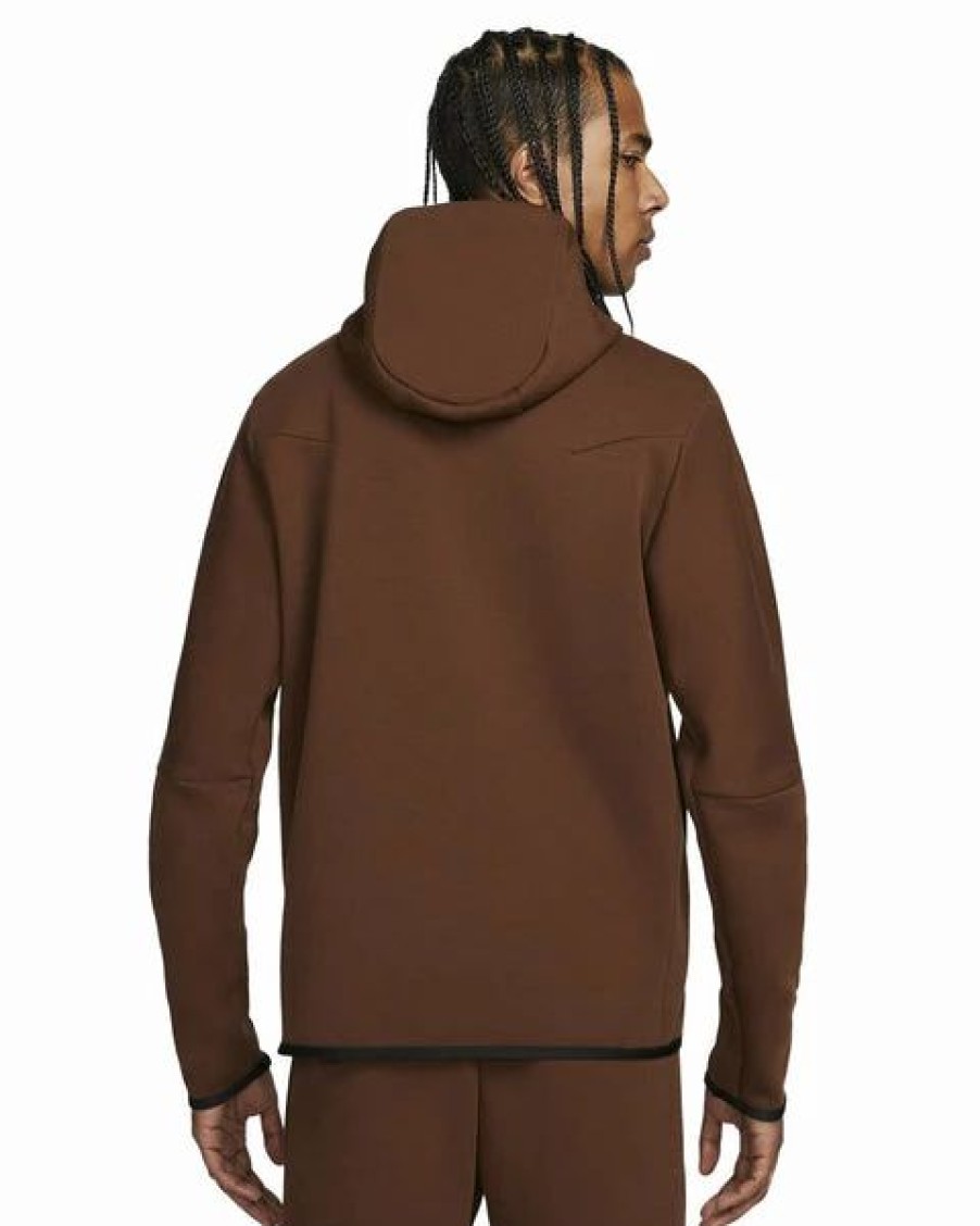 Mens Tops | * Men'S Nike Sportswear Cacao Wow/Black Tech Fleece Full-Zip Hoodie Xs