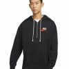 Mens Tops | * Men'S Nike Sportswear Black Retro Logo French Terry Half Zip Hoodie (Dm5279 045) S