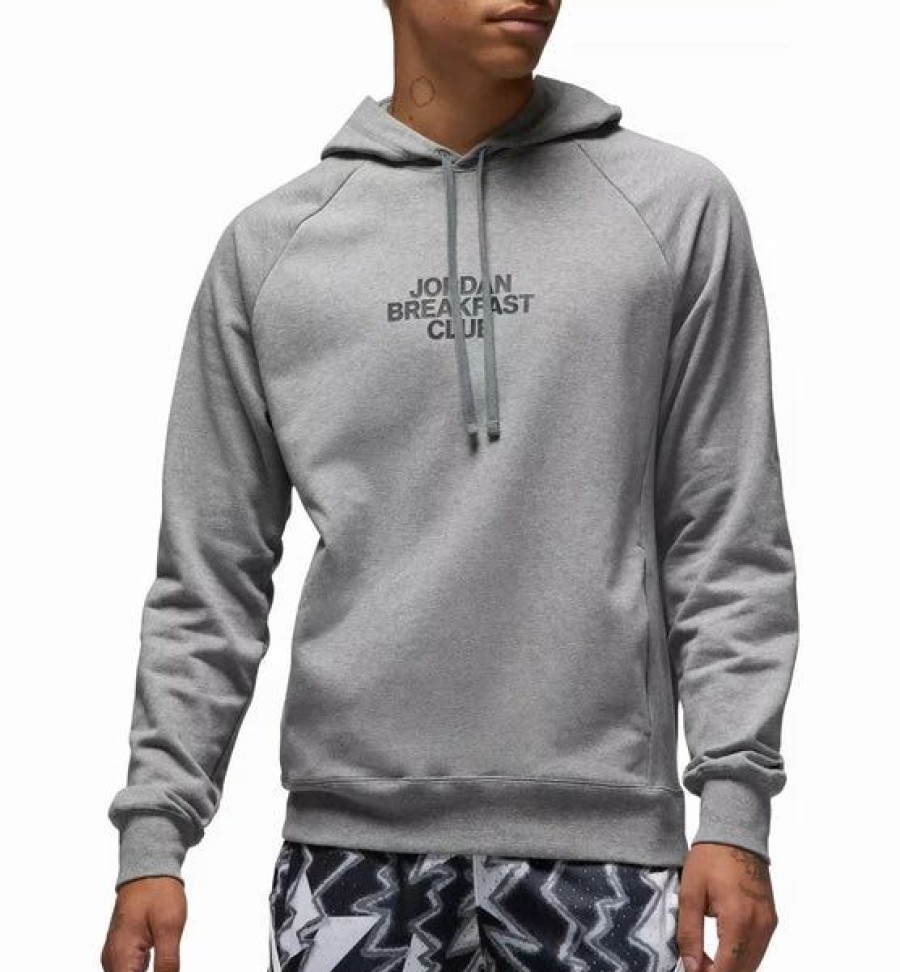 Mens Tops | * Men'S Jordan Carbon Heather Dri-Fit Sport Bc Graphic Pullover Hoodie (Dq7330 091) M