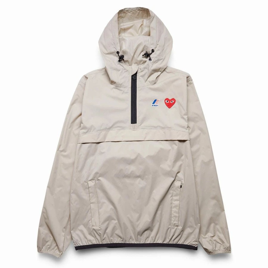 Outerwear | * K-Way Hoodie Half Zip Beige