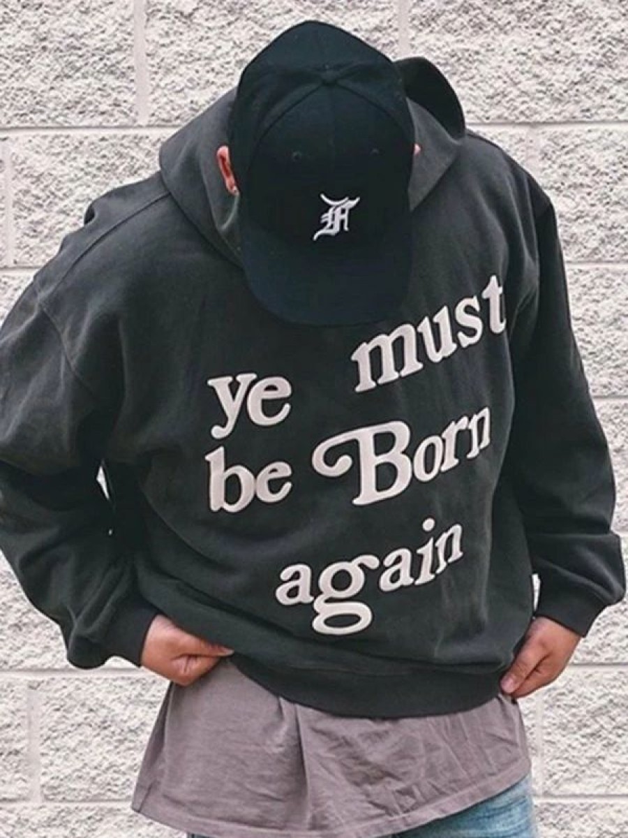 Outerwear | * Men'S Slogan Graphic Pullover Hoodie