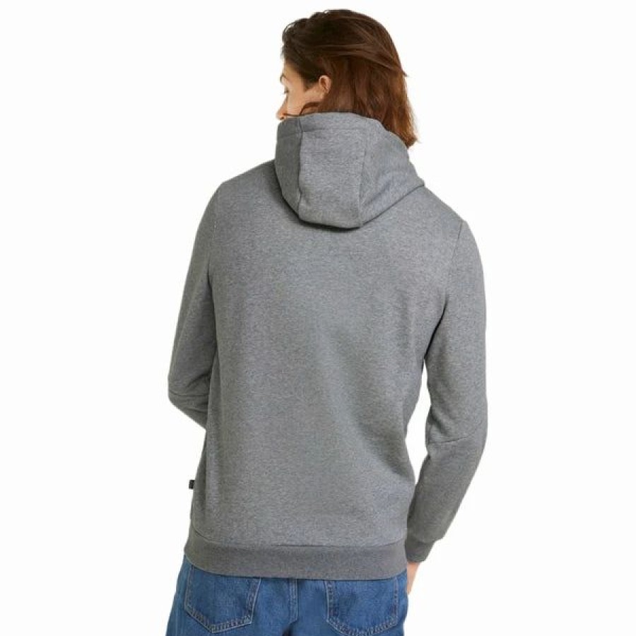 Mens Tops | * Men'S Puma Medium Gray Heather Ess+ Tape Hoodie S