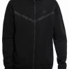 Mens Tops | * Men'S Nike Sportswear Black/Black Tech Fleece Full-Zip Hoodie (Cu4489 010) S