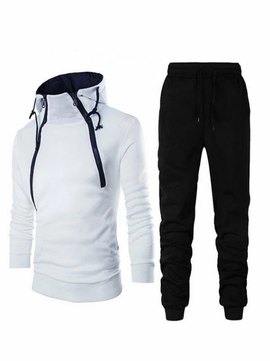 Outerwear | * Men'S Zipper Hoodie Jogger Tracksuit Set