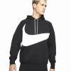 Mens Tops | * Men'S Nike Black/White Sportswear Swoosh Tech Fleece Pullover Hoodie S