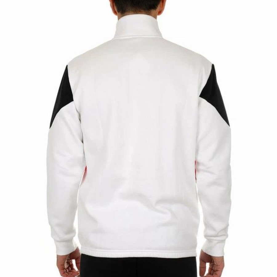 Mens Tops | * Men'S Puma White Rebel Half Zip Fleece Hoodie S