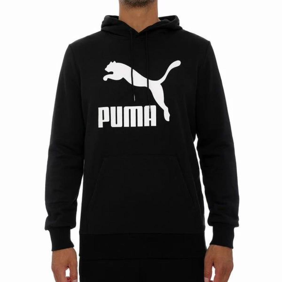 Mens Tops | * Men'S Puma Black Classics Logo Hoodie Xs