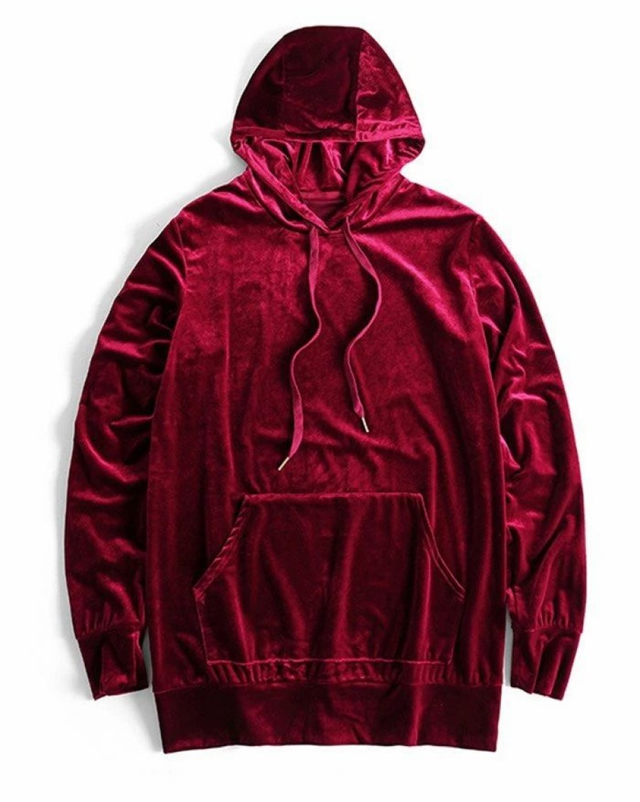 Outerwear | * Men'S High Street Velvet Hoodie