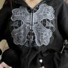 Outerwear | * Halloween Skull Graphic Zip Up Hoodie