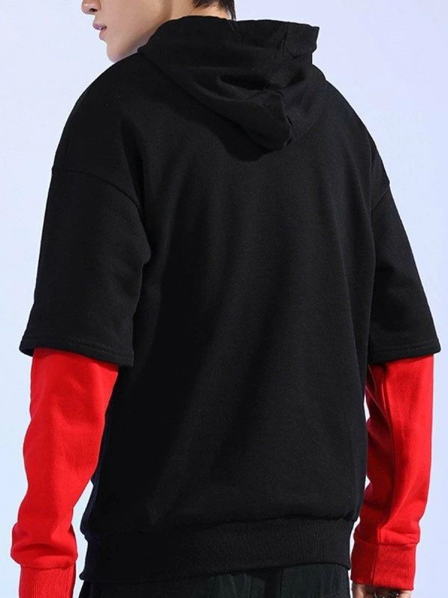 Outerwear | * Men'S Patchwork Pullover Hoodie