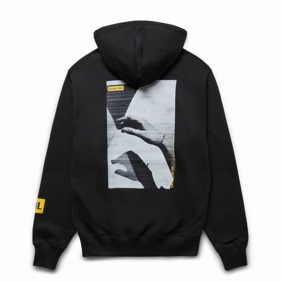 Hoodies & Sweatshirts | * Helmut Lang Burnout Photo Hoodie Black - 001