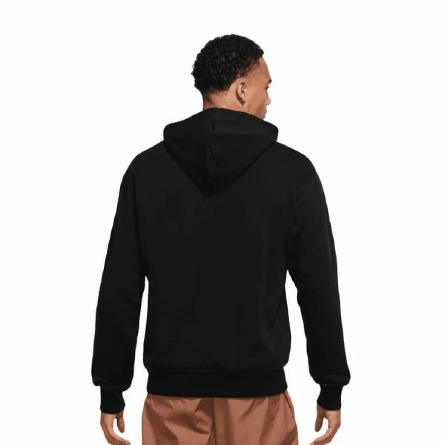 Mens Tops | * Men'S Jordan Black Essential Fleece Pullover Hoodie (Dq7466 010) M