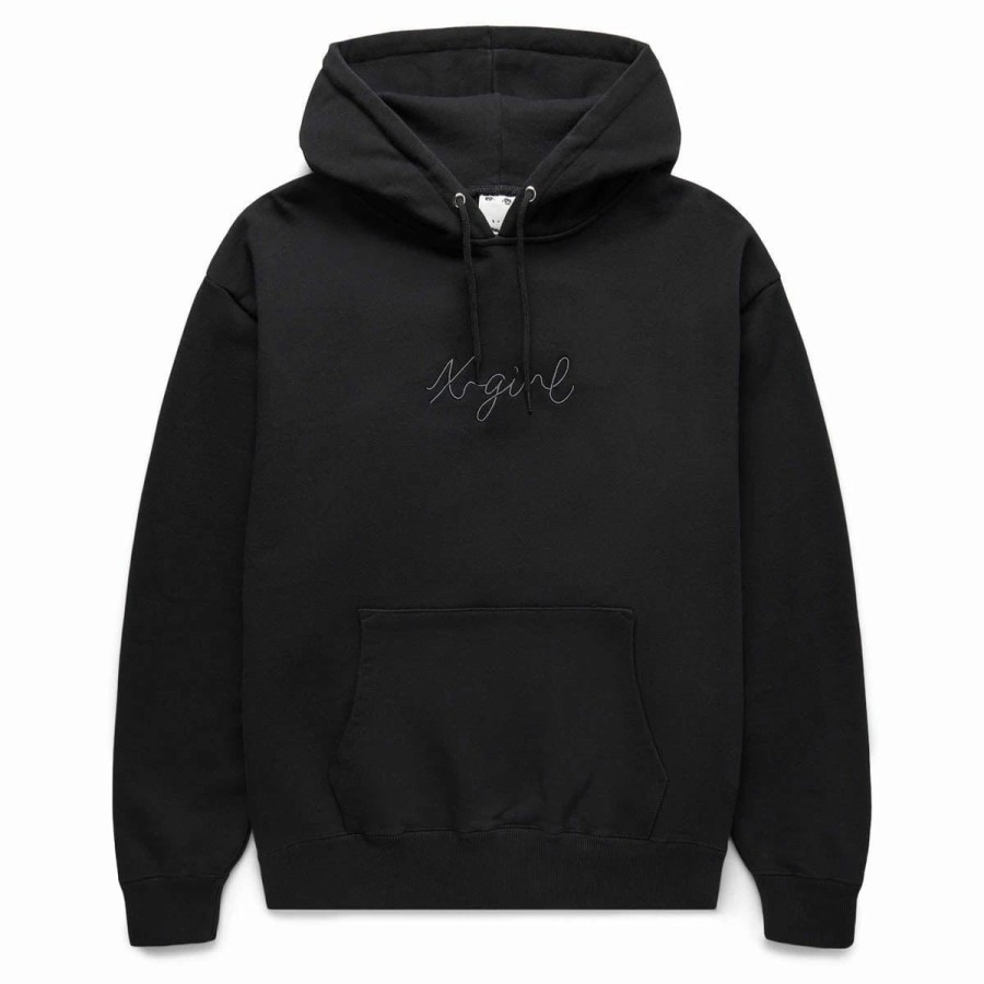 Women'S | * Embroidered Face Sweat Hoodie Black