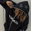 Outerwear | * Men'S Punk Star Embroidery Zip Up Hoodie