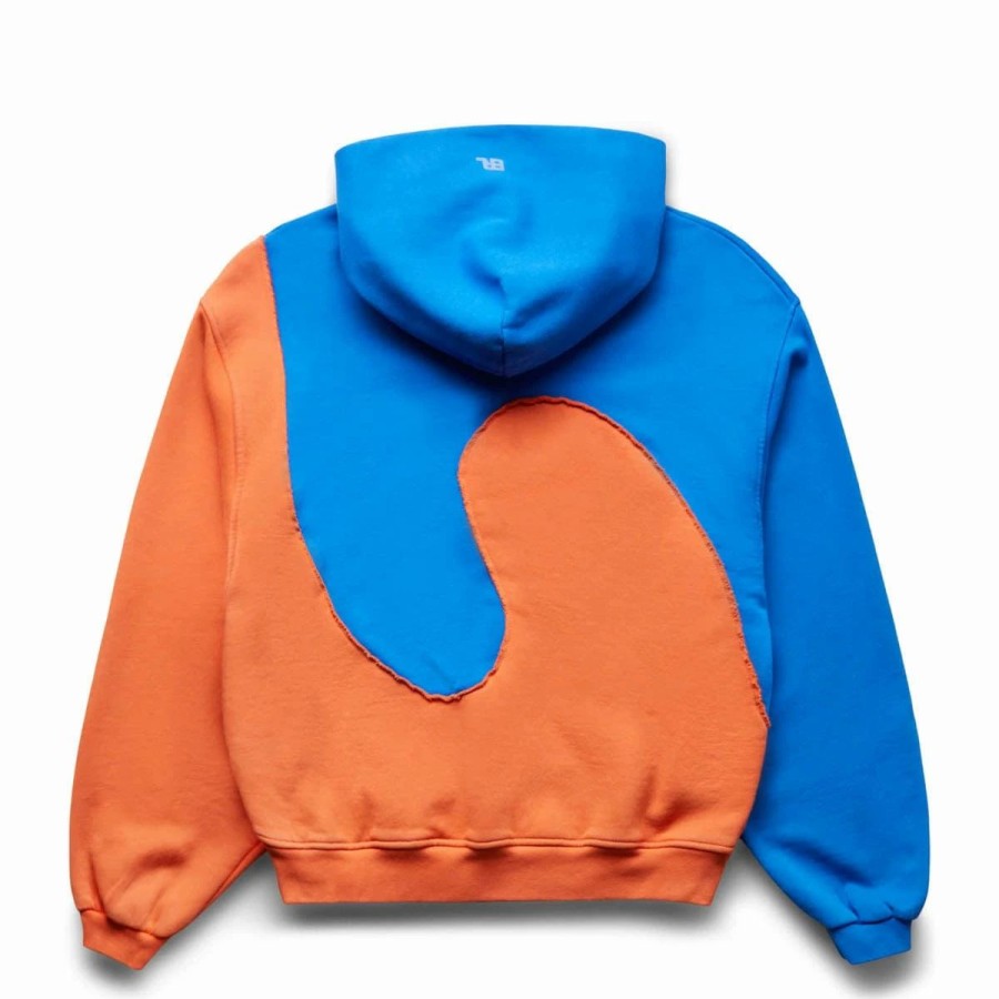 Hoodies & Sweatshirts | * Swirl Fleece Hoodie Blue/Orange