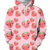 Outerwear | * 3D Cute Strawberry Print Hoodie