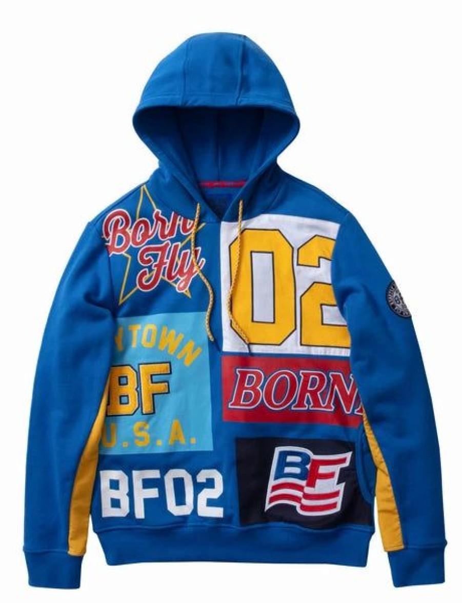 Mens Tops | * Men'S Born Fly Royal Blue Fly Wins Hoodie S