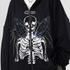 Outerwear | * Butterfly Skull Print Hoodie