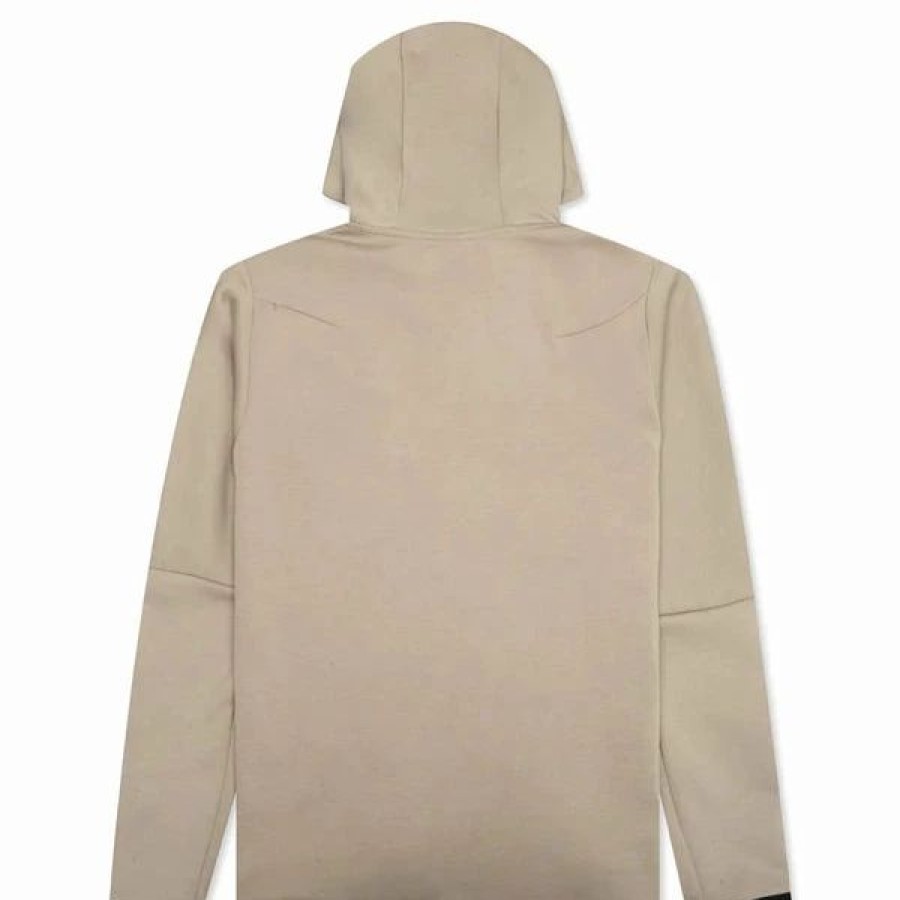 Mens Tops | * Men'S Nike Sportswear Khaki/Black Tech Fleece Full-Zip Hoodie (Cu4489 247) S