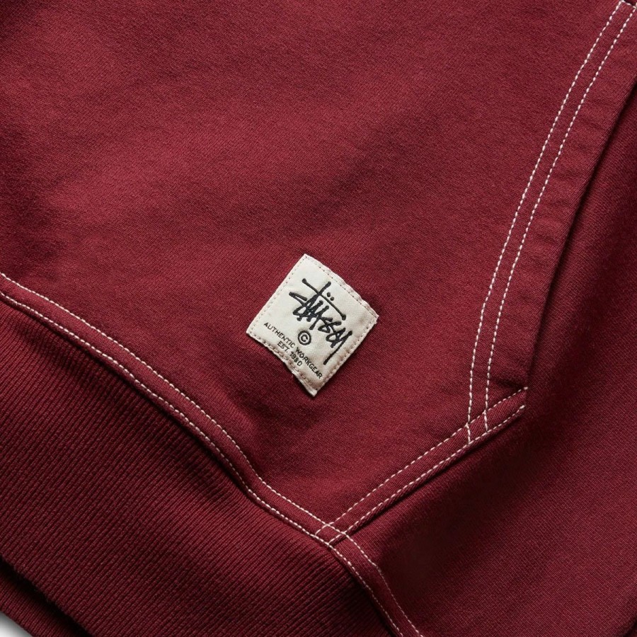 Hoodies & Sweatshirts | * Contrast Stitch Label Hoodie Berry