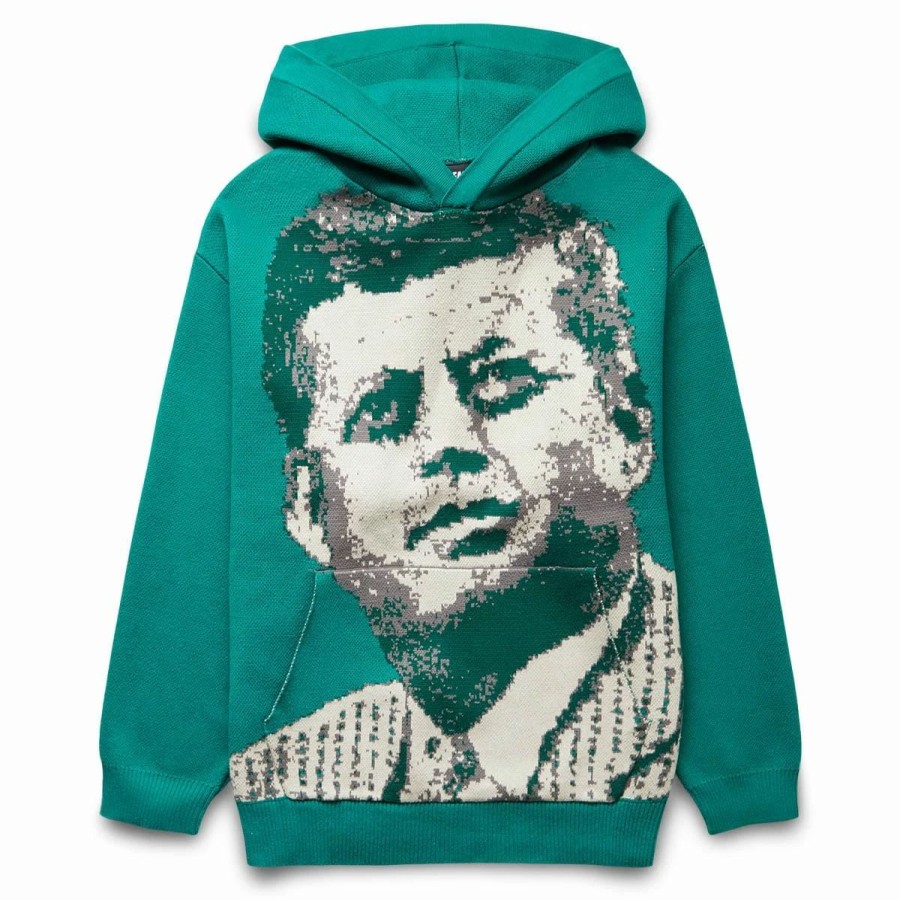 Hoodies & Sweatshirts | * Pleasures Delivered Jacquard Knit Hoodie Emerald