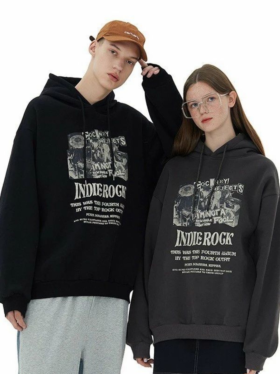 Outerwear | * Uni Indie Rock Graphic Hoodie