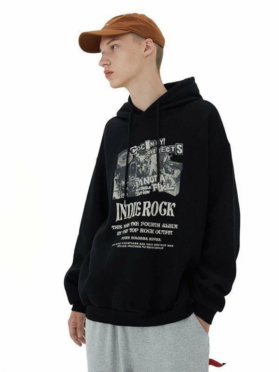 Outerwear | * Uni Indie Rock Graphic Hoodie