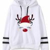 Outerwear | * Christmas Hat Print Hoodie