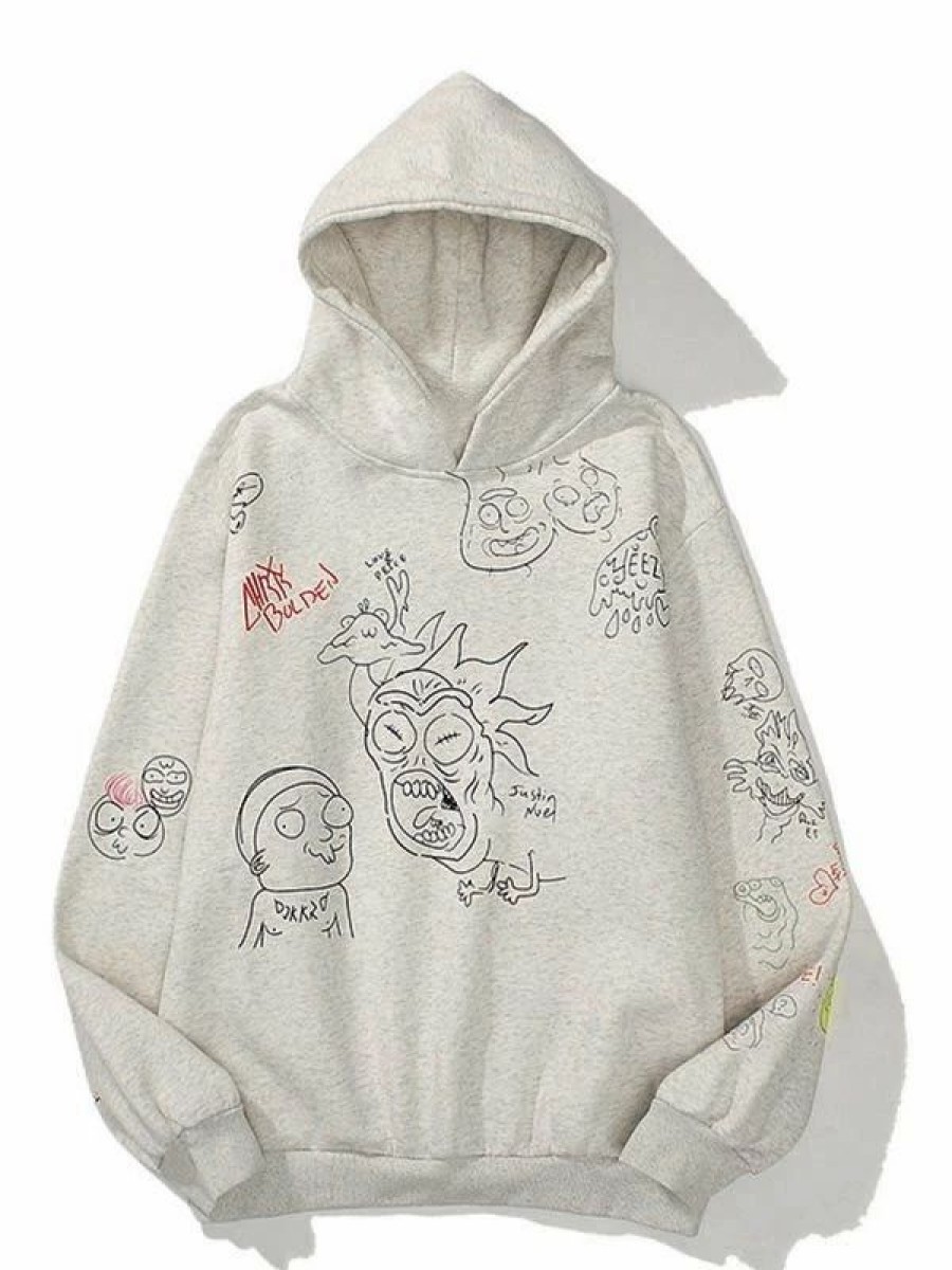 Outerwear | * Uni Hand Drawn Printed Hoodie