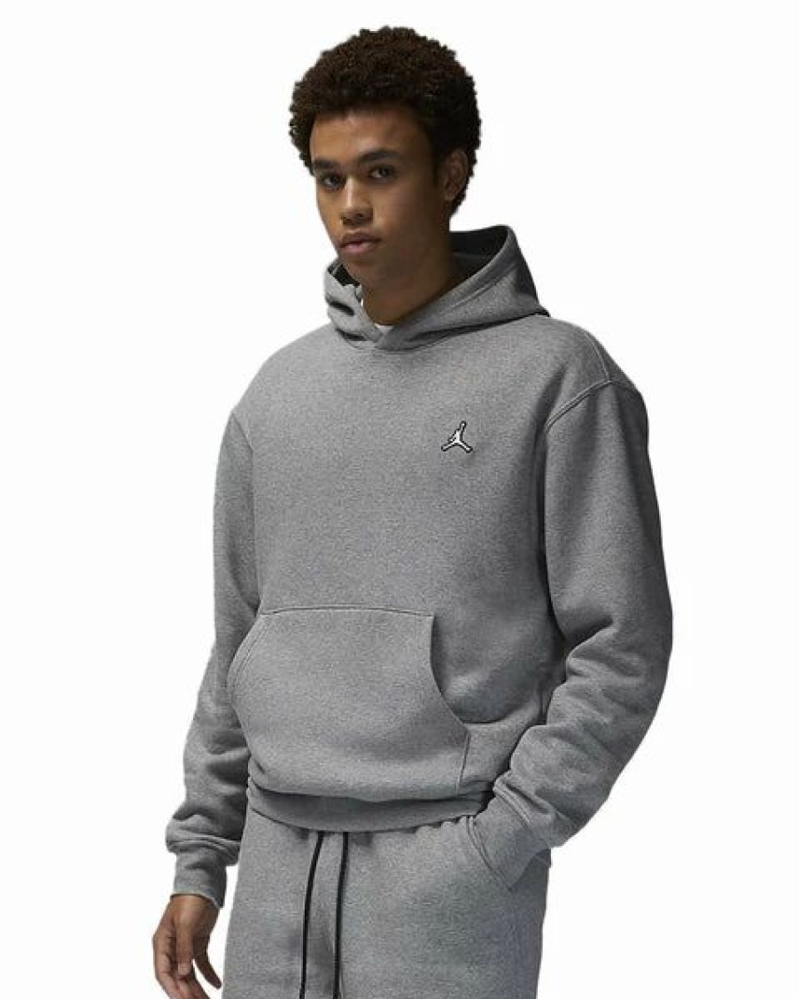 Mens Tops | * Men'S Jordan Carbon Heather Essential Fleece Pullover Hoodie (Dq7466 091) S