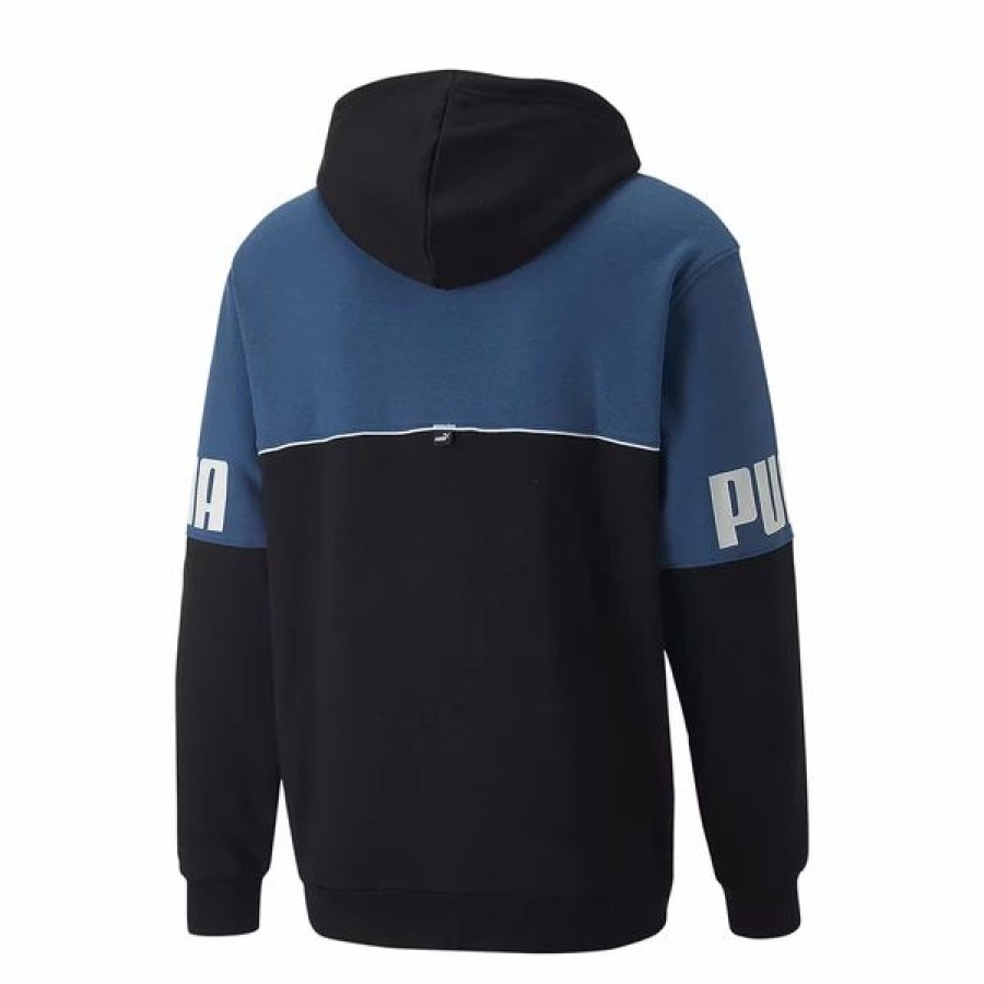 Mens Tops | * Men'S Puma Lake Blue Power Full Zip Fleece Hoodie S