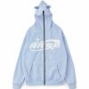 Outerwear | * Ear Design Zip Up Graphic Hoodie