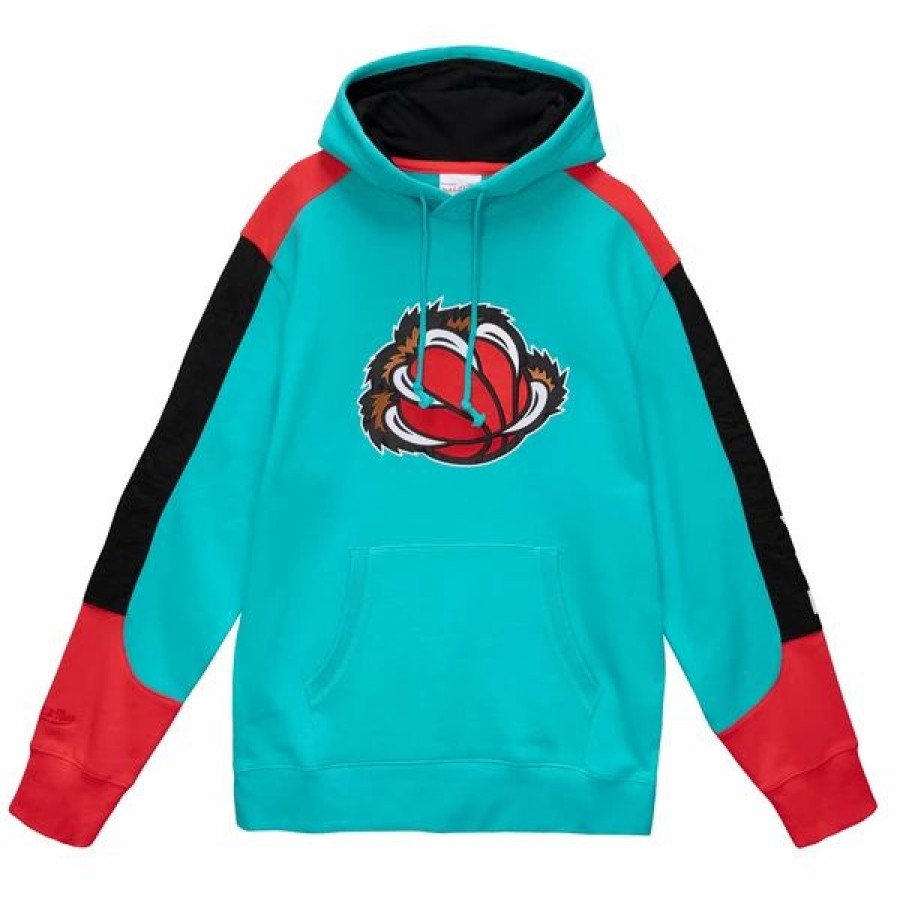 Mens Tops | * Mitchell & Ness Teal Nba Vancouver Grizzlies Fusion Fleece Hoodie Xs