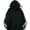 Outerwear | * Men'S Gothic Letter Black Pullover Hoodie