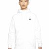 Mens Tops | * Men'S Nike Sportswear White/Black Club Fleece Full-Zip Hoodie (Bv2645 100) Xs