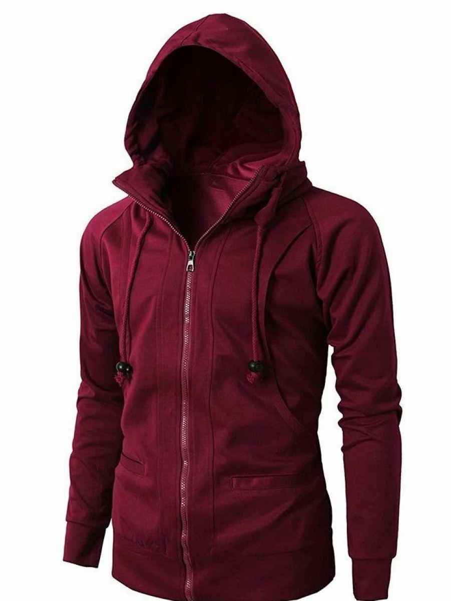 Outerwear | * Men'S Jacquard Fleece Zipper Hoodie