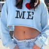 Outerwear | * Self Love Graphic Cropped Pullover Hoodie