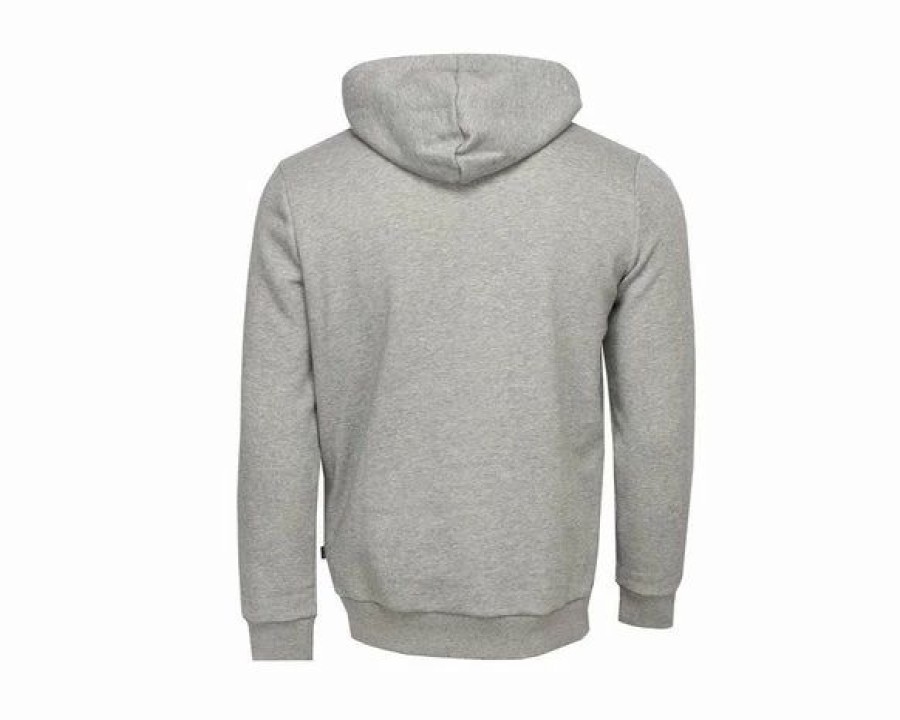 Mens Tops | * Men'S Puma Medium Heather Grey Essentials Colorblock Hoodie Xs