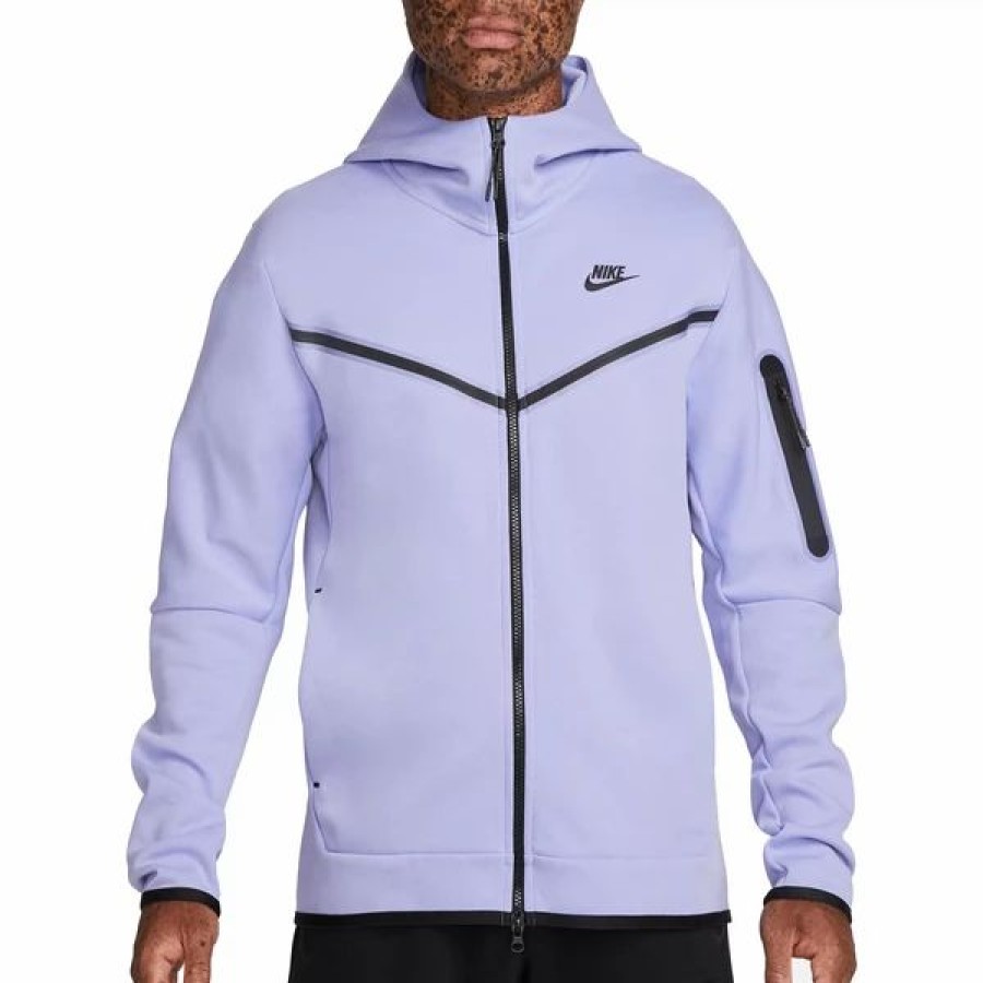 Mens Tops | * Men'S Nike Sportswear Light Thistle Tech Fleece Full-Zip Hoodie S